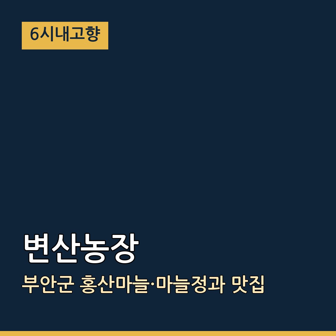 6시내고향 전북 부안 변산농장 홍산마늘·마늘정과 맛집