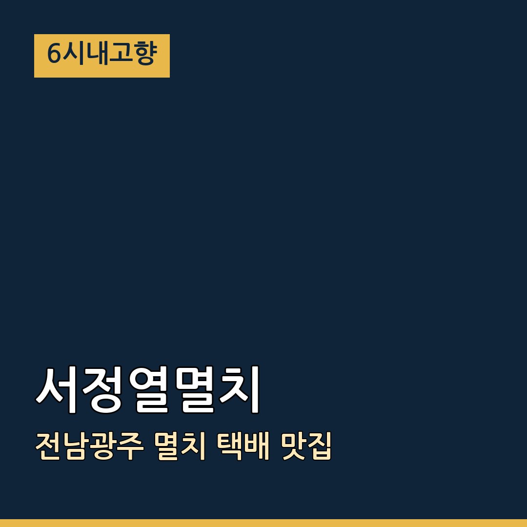 6시내고향 전남광주통합특별시 진도 서정열멸치 멸치 택배 맛집