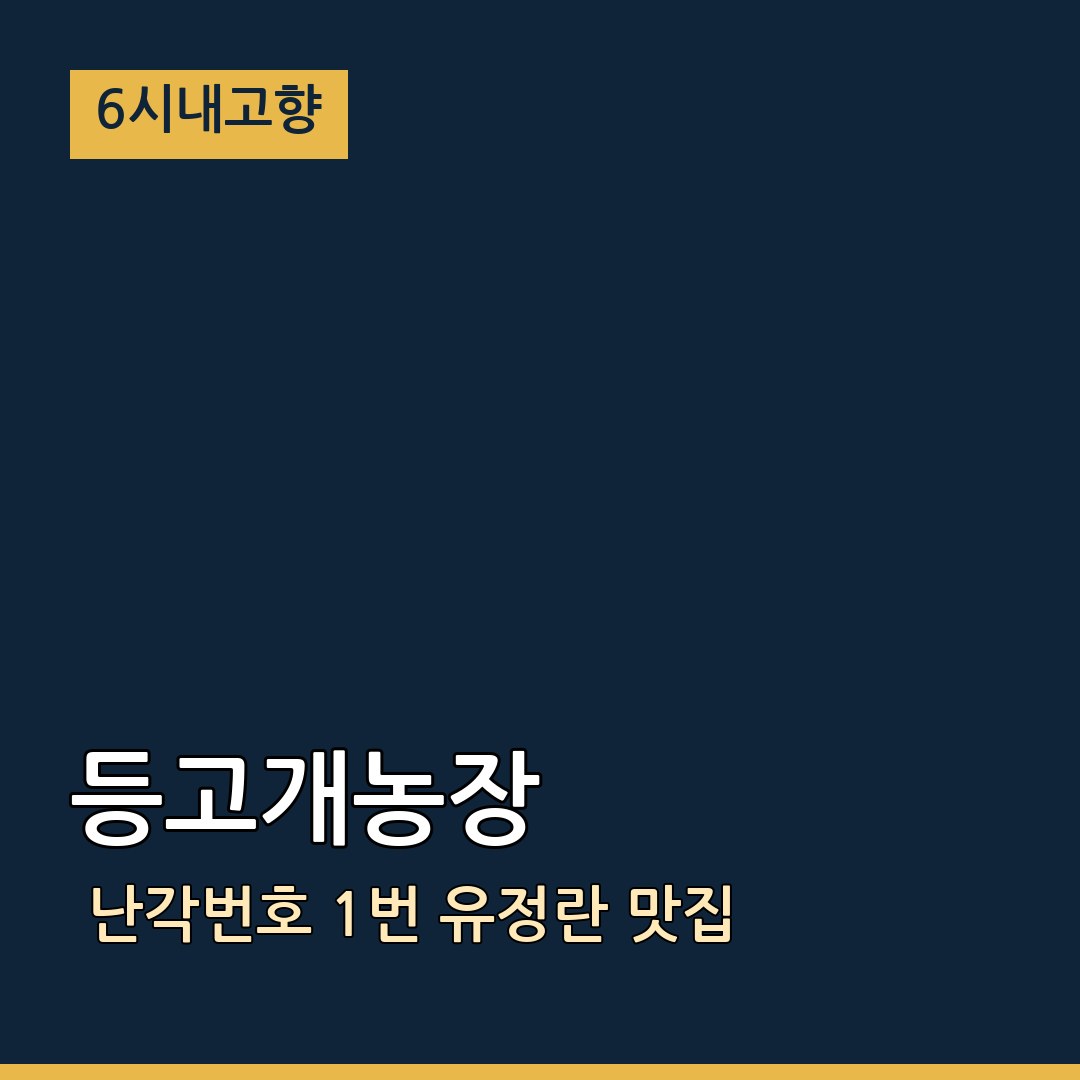 6시내고향 충북 청주 등고개농장 난각번호 1번 유정란 맛집
