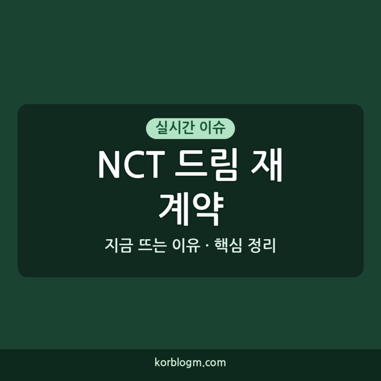 NCT 드림 재계약 NCT 드림 전원 재계약 소속사 공식 발표와 향후 활