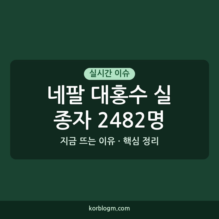 네팔 대홍수 실종자 2482명