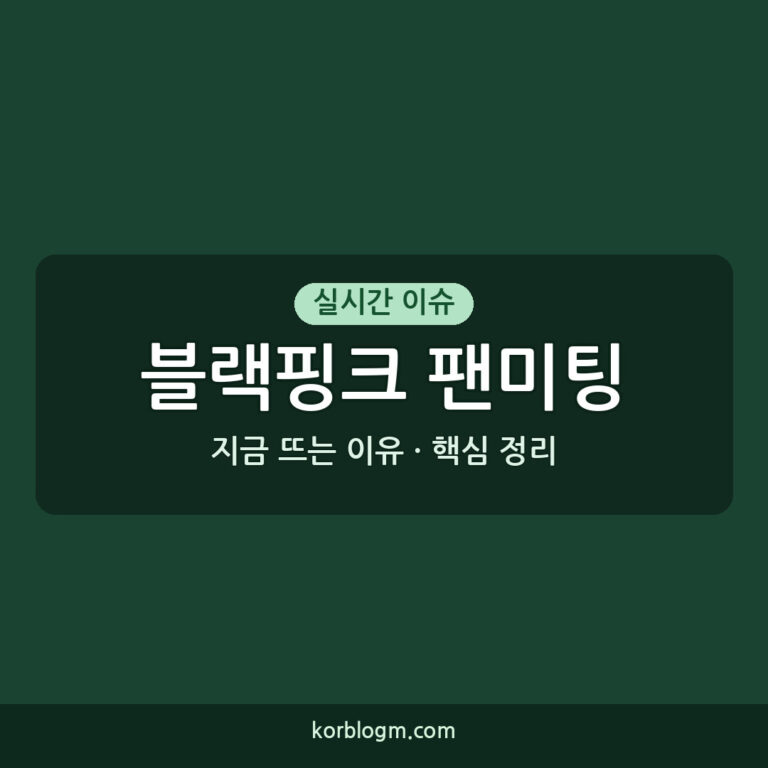 블랙핑크 팬미팅 오늘(8/9) 행사 자세한 내용과 일정