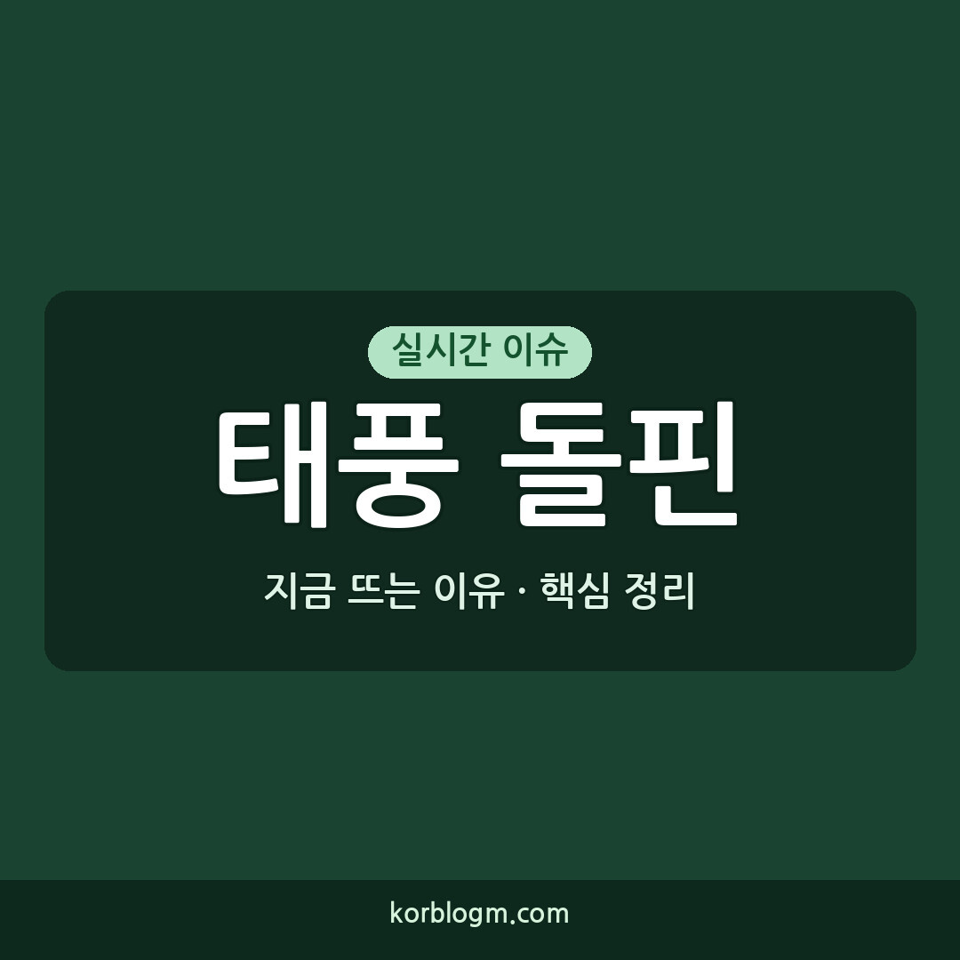 태풍 돌핀 상륙, 찬홈 영향 및 한반도 근황