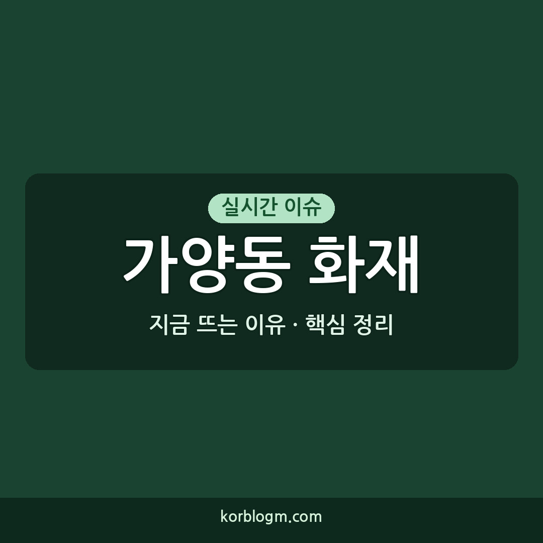 가양동 화재 합동감식: 원인 규명 진행 상황 및 향후 일정