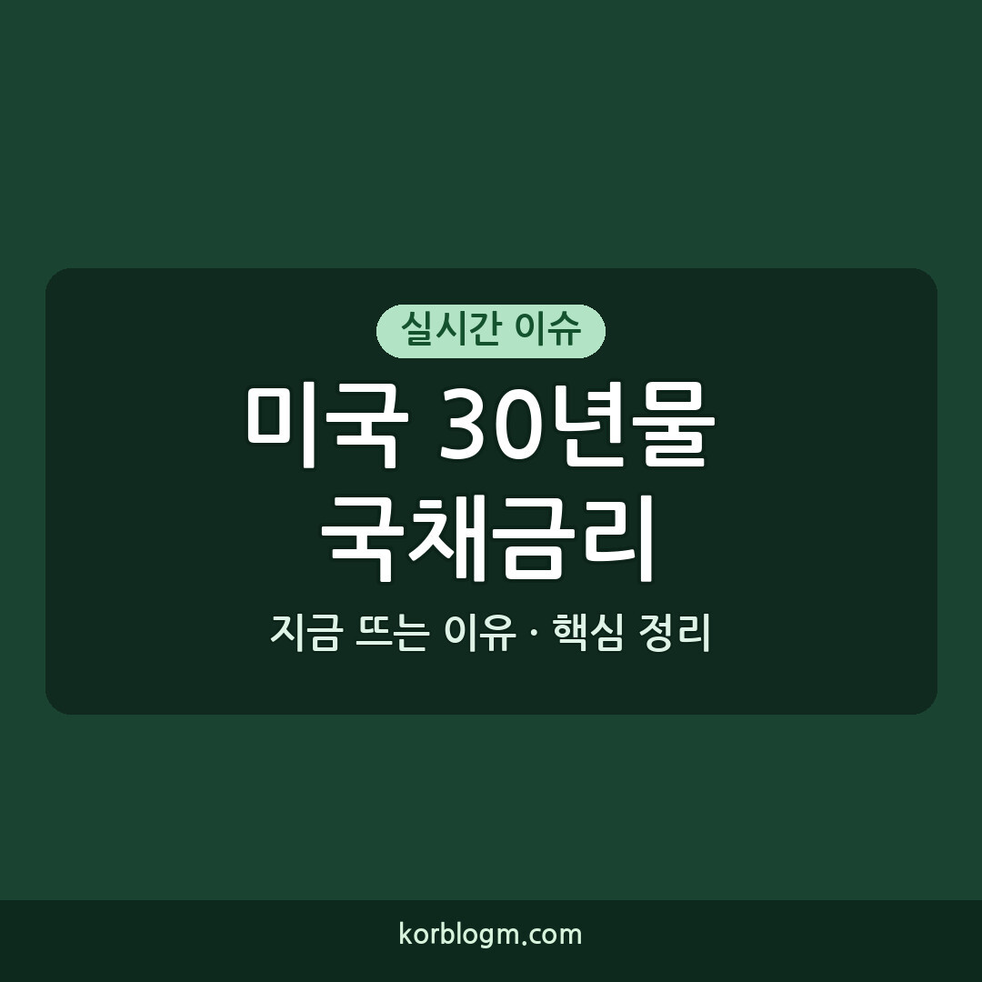 미국 30년물 국채금리 상승 흐름 및 지표 변화
