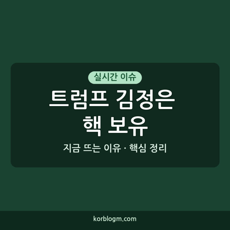 트럼프 김정은 57개 핵 보유 이유와 현황