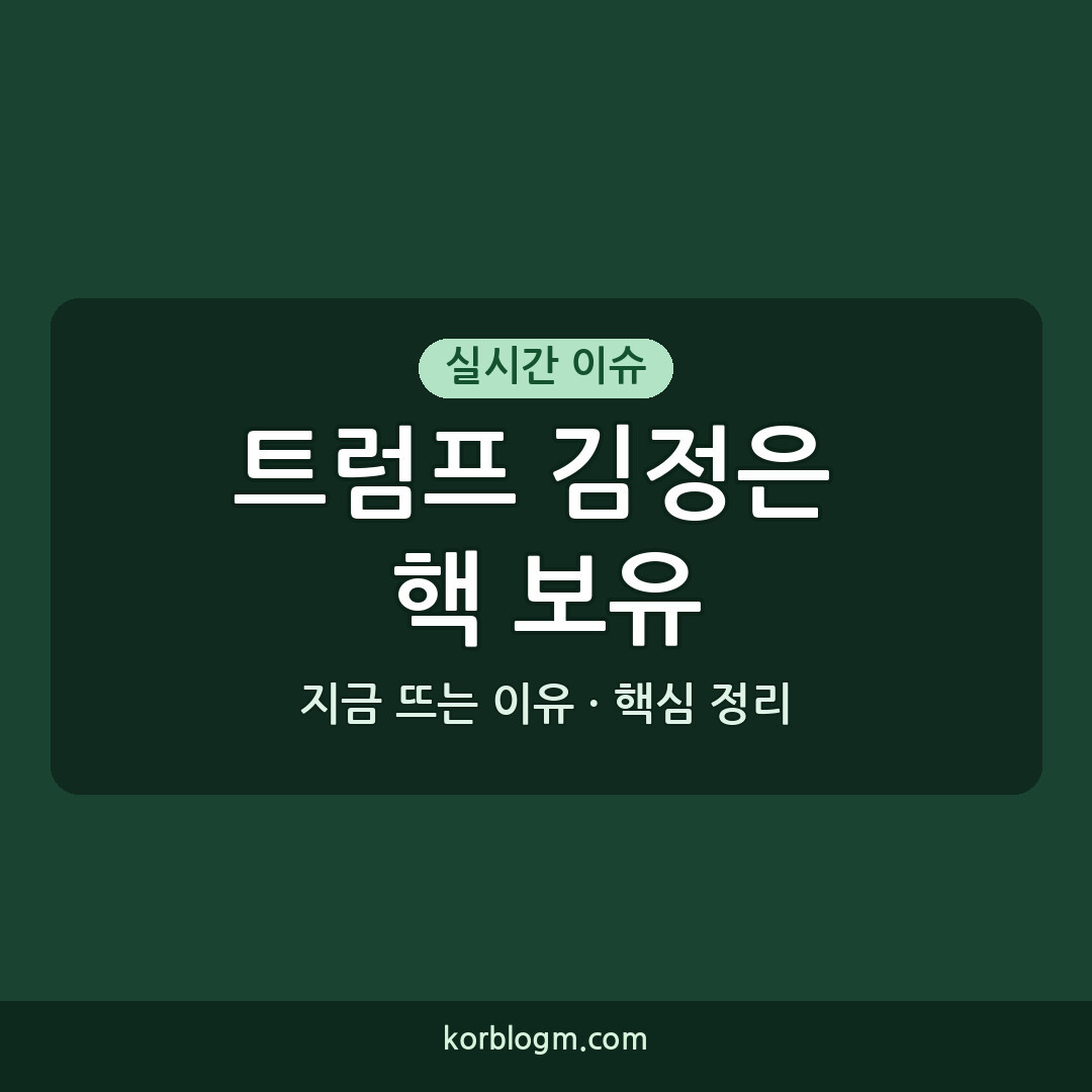 트럼프 김정은 57개 핵 보유 이유와 현황