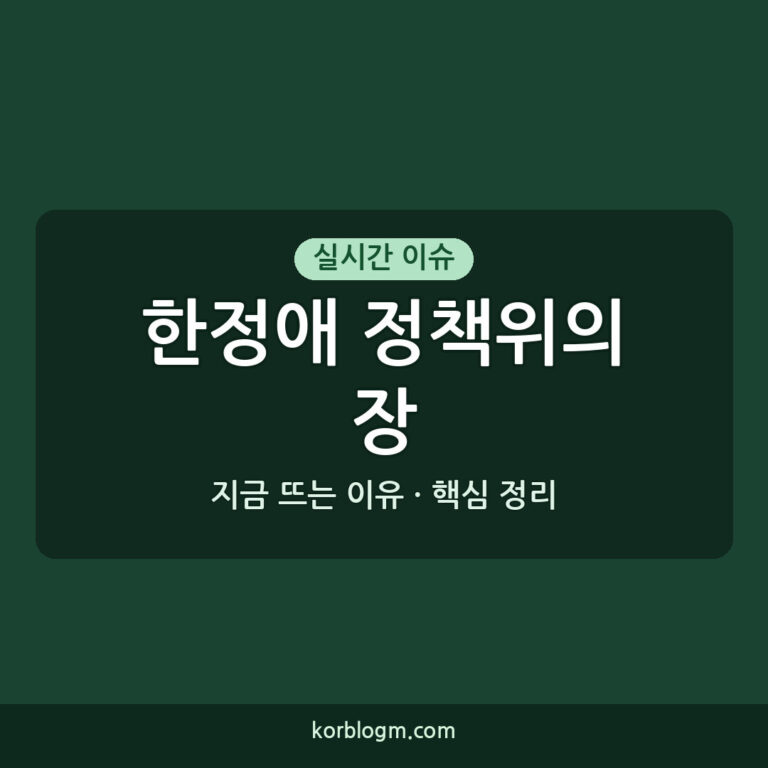한정애 정책위의장 관련 최근 동향과 상황 정리