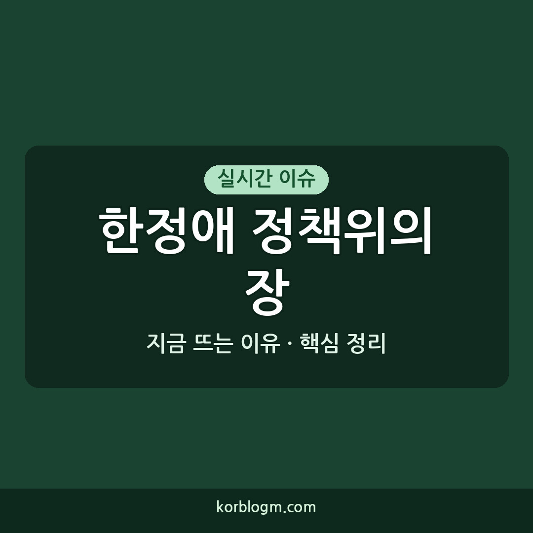 한정애 정책위의장 관련 최근 동향과 상황 정리