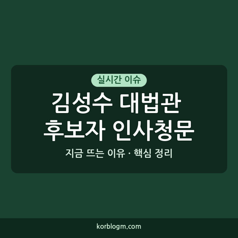 김성수 대법관 후보자 인사청문회, 주요 쟁점과 향후 일정