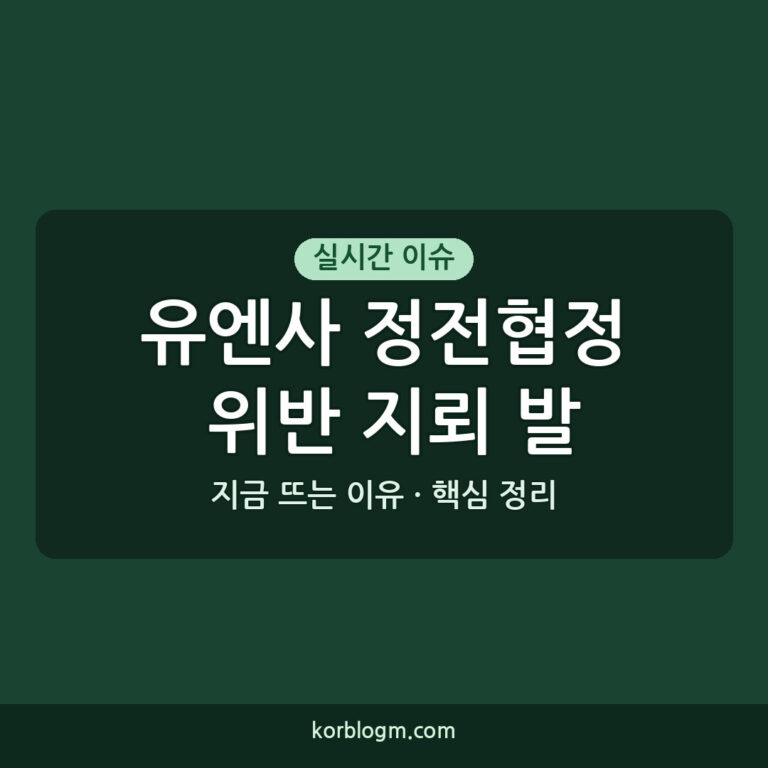 유엔사 정전협정 위반 지뢰 발견에 대한 상황